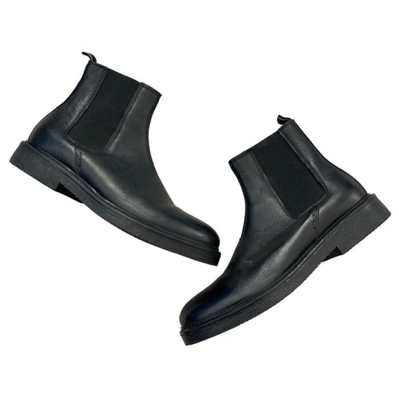 Shoe the Bear Copenhagen Black Leather Holloway Chelsea Boots Mens 40‎ 7.5 $210 - Picture 3 of 12